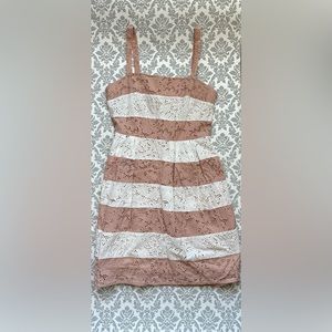 Loft Size 2 Pink and White Floral Dress